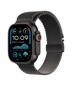AW Ultra 2 2024 BLACK Titanium Milanese Loop VN